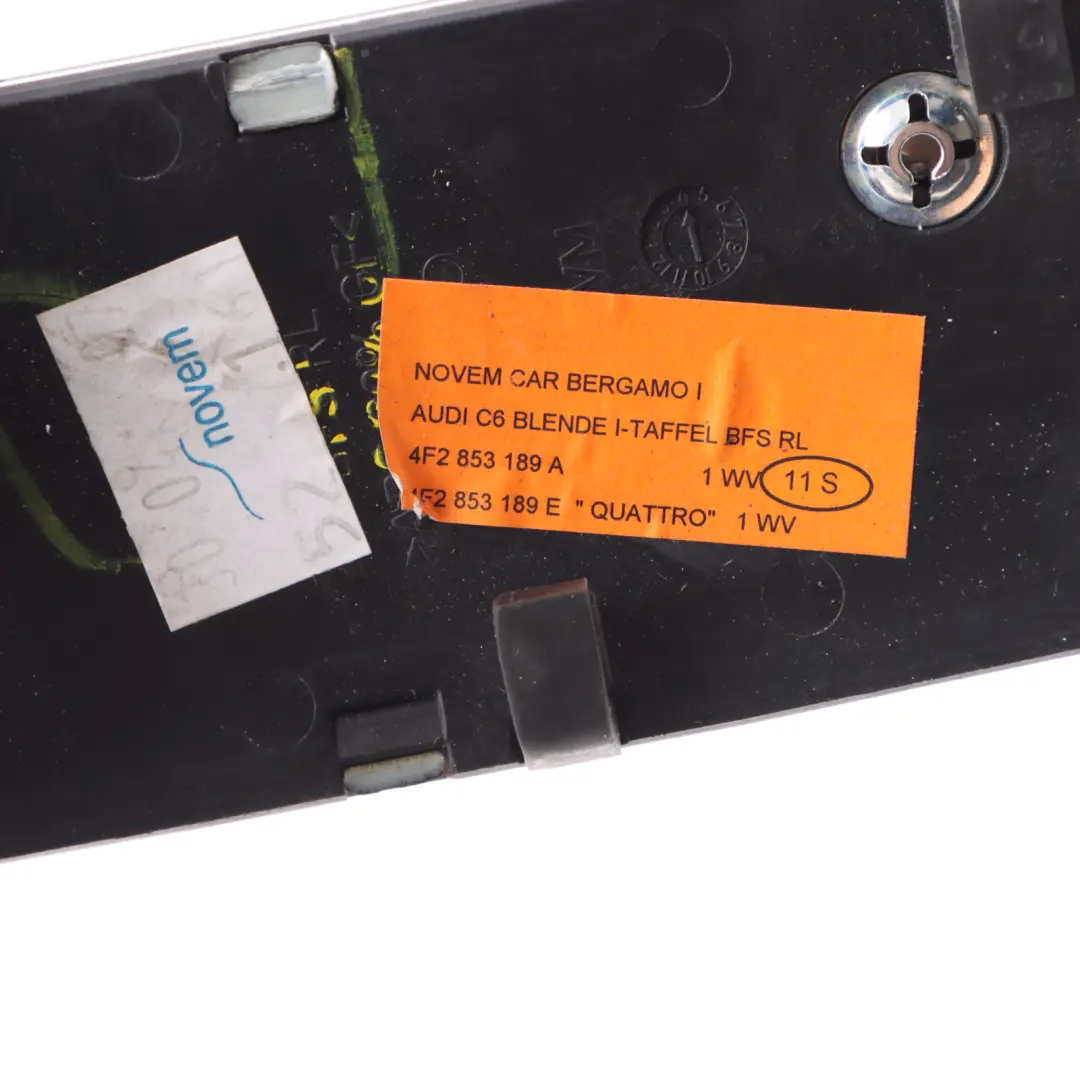 Dasboard Trim Center Trim Panel to Audi A6 C6 with Part number 4F2853189E Audi A6 C6 Dasboard Trim Center Trim Panel - SKU rhd-4F2853189E - Part number 4F2853189E