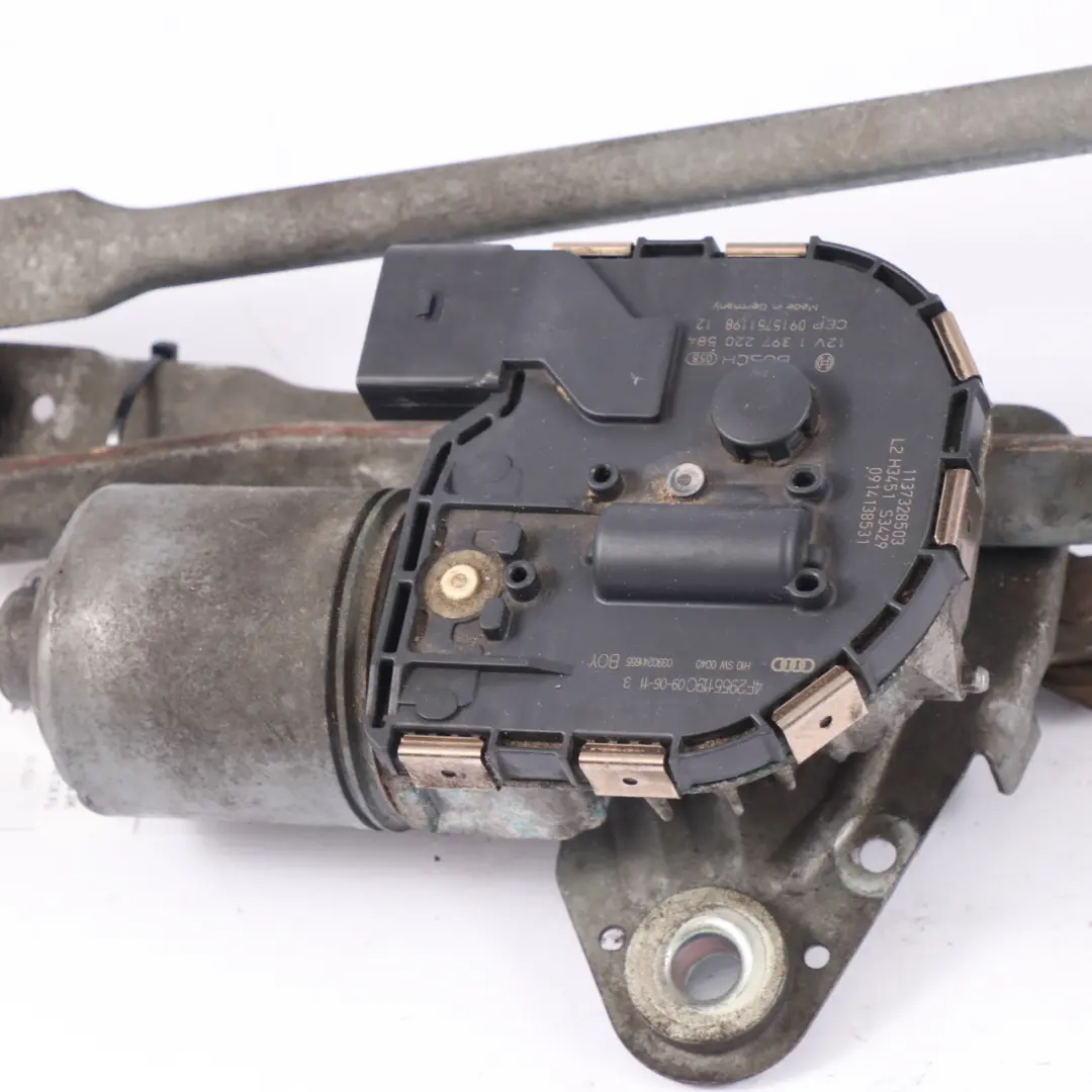 Audi A6 C6 Wiper Linkage System Front Windscreen Windshield Motor - SKU rhd-4F2955023K - Part number 4F2955023K