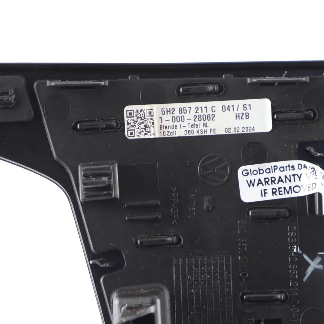 VW Golf 8 CD1 Instrument Cluster Surround Frame Trim Gloss Black - SKU rhd-5H2857211C - Part number 5H2857211C