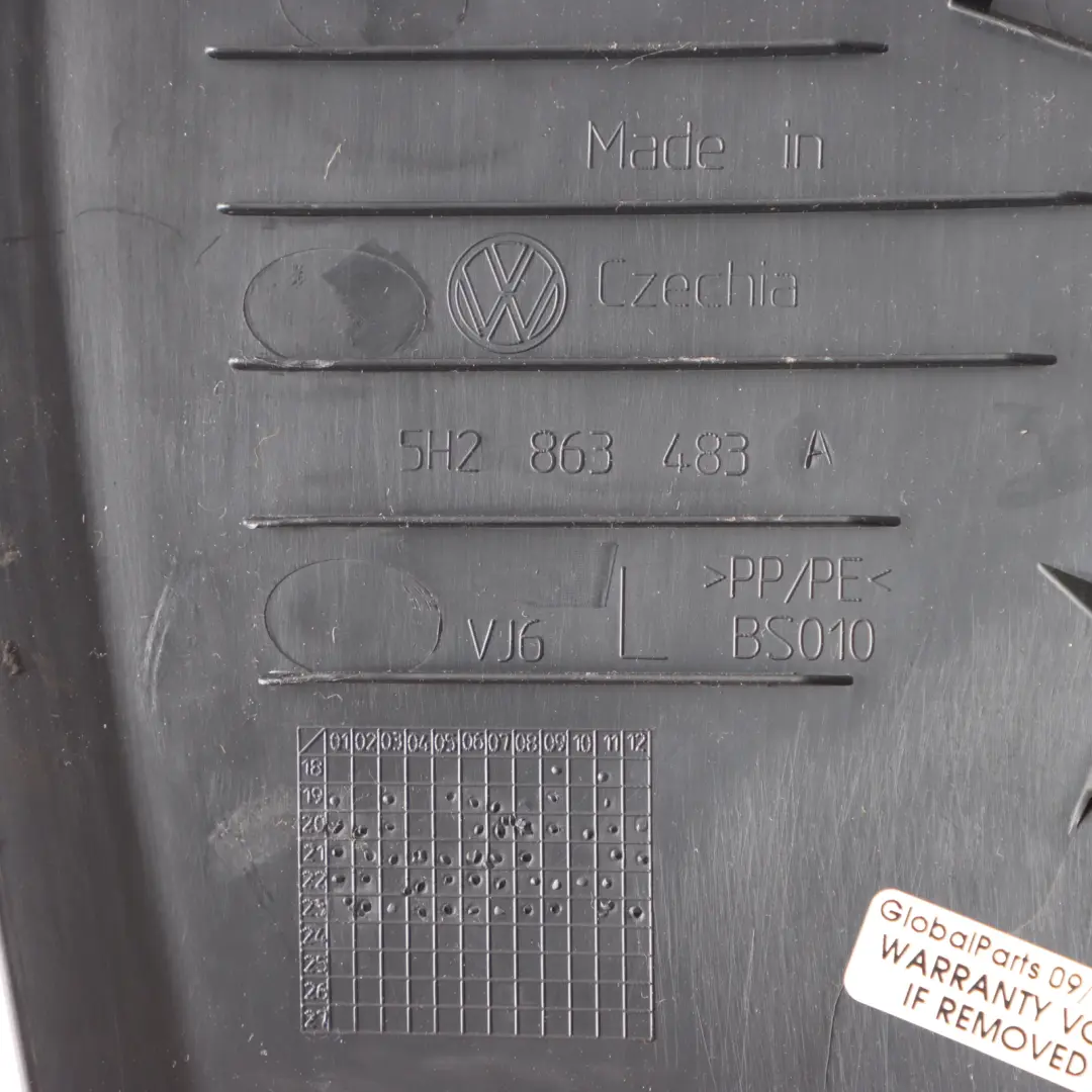 Kick Panel Interior Light Cover Front Right O/S to Volkswagen Golf CD1 with Part number 5H2863483 Volkswagen Golf CD1 Kick Panel Interior Light Cover Front Right O/S - SKU rhd-5H2863483 - Part number 5H2863483