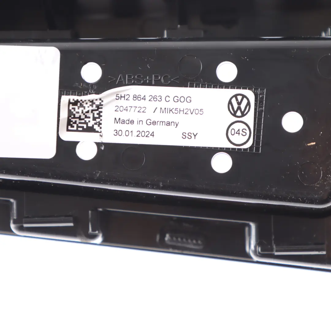 Volkswagen Golf CD1 Centre Console Trim Interior Cover Panel Black - SKU rhd-5H2864263C - Part number 5H2864263C