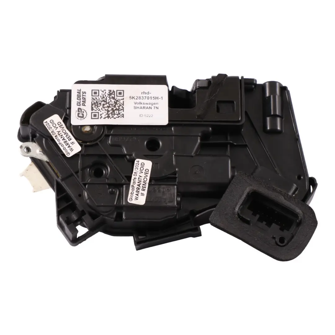 VW Volkswagen Sharan Door Lock Front Left N/S Latch Catch Mechanism 5K2837015H - SKU rhd-5K2837015H-1 - Part number 5K2837015H-1