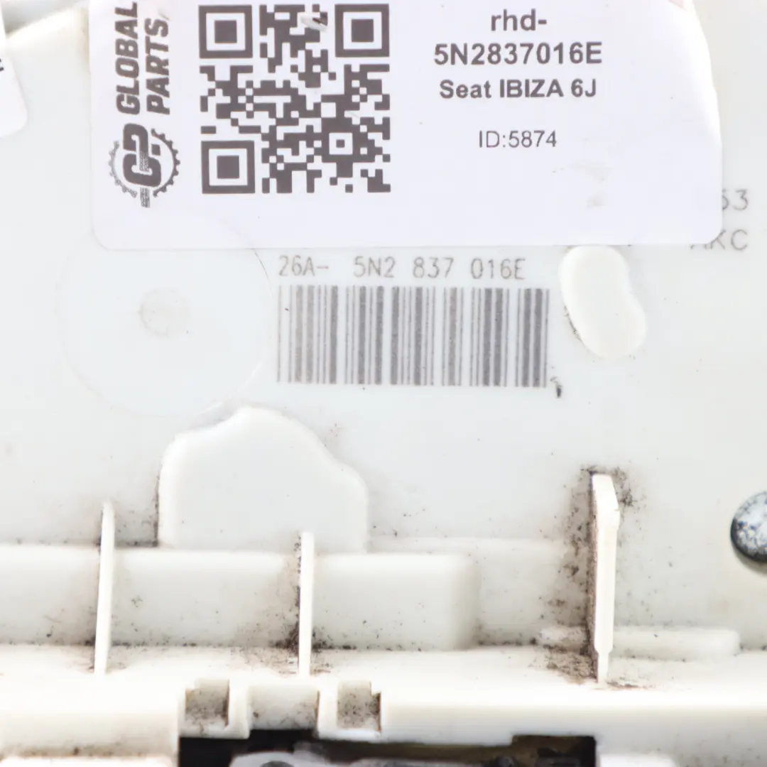 6J Rear Catch Latch Right O/S Lock Actuator Mechanism to Seat Ibiza with Part number 5N2837016E Seat Ibiza 6J Rear Catch Latch Right O/S Lock Actuator Mechanism - SKU rhd-5N2837016E - Part number 5N2837016E