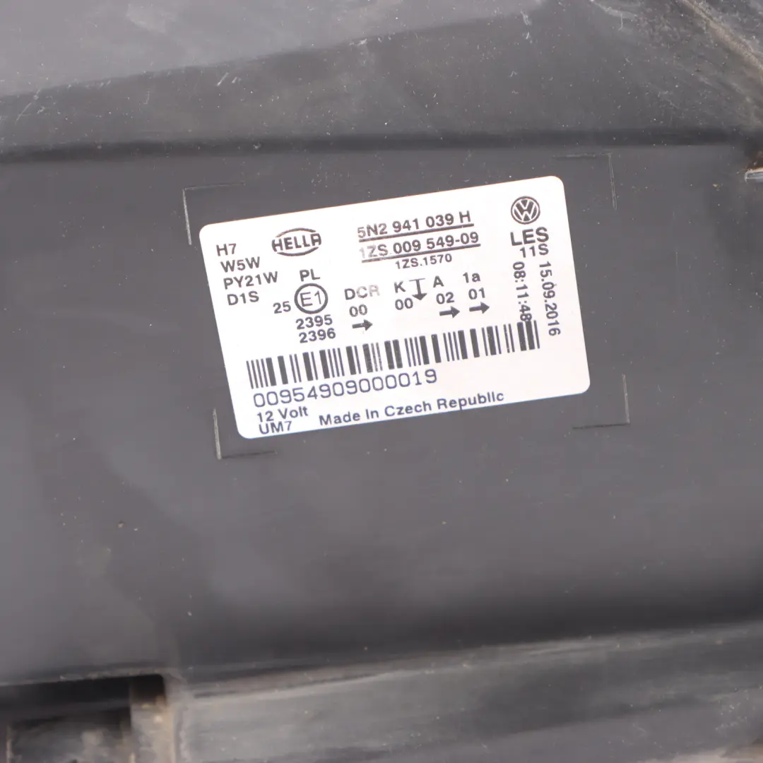Volkswagen Tiguan 5N Front Dynamic Headlamp Bi-Xenon Lamp Left N/S - SKU rhd-5N2941039H - Part number 5N2941039H