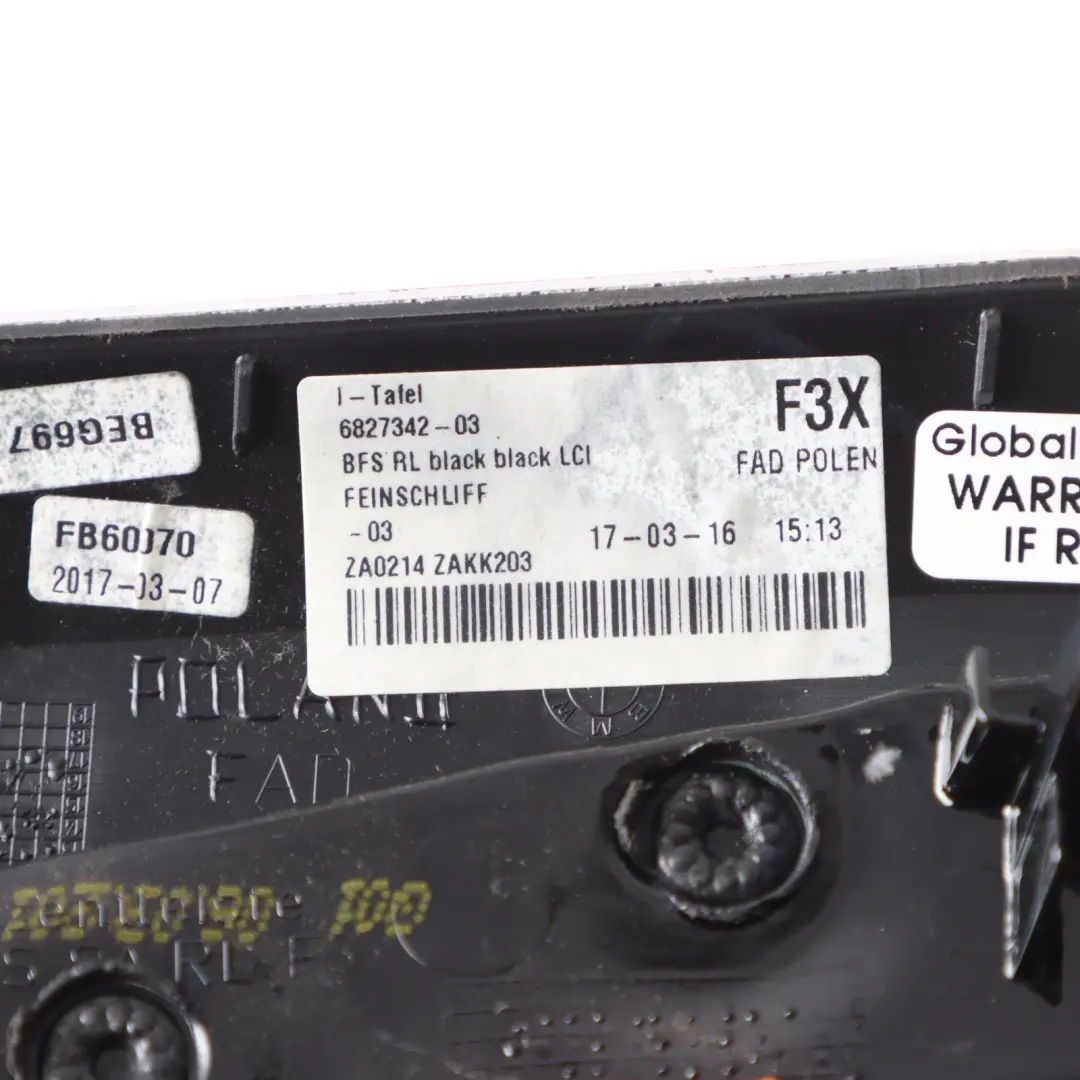 Instrument Panel Top Left N/S Trim Panel Aluminium High Gloss to BMW F36 with Part number 6827342 BMW F36 Instrument Panel Top Left N/S Trim Panel Aluminium High Gloss - SKU rhd-6827342 - Part number 6827342