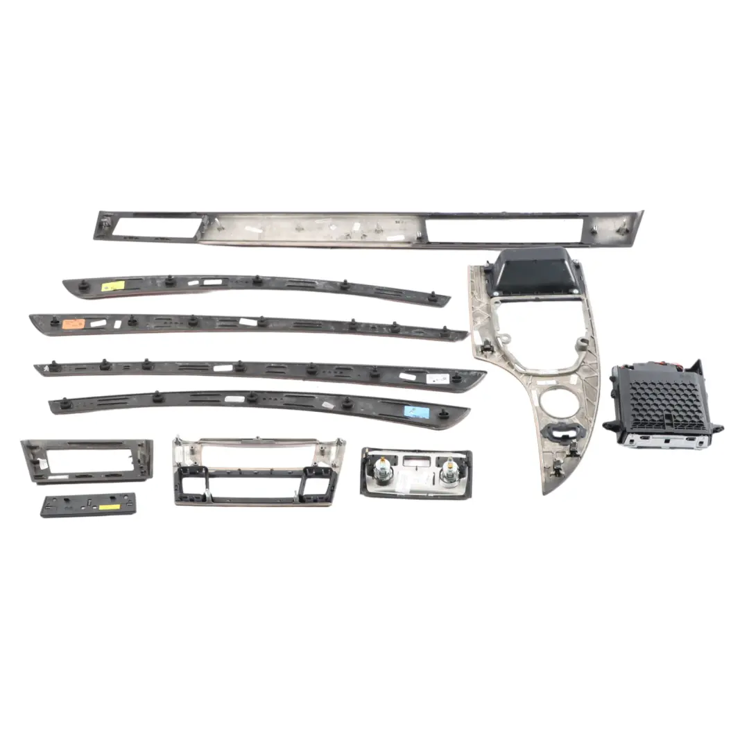  £BMW 5 Series E61 LCI Decor Strip Dashboard Interior Trim Set Poplar Woodgrain - SKU rhd-6957146-1 - Part number 6957146