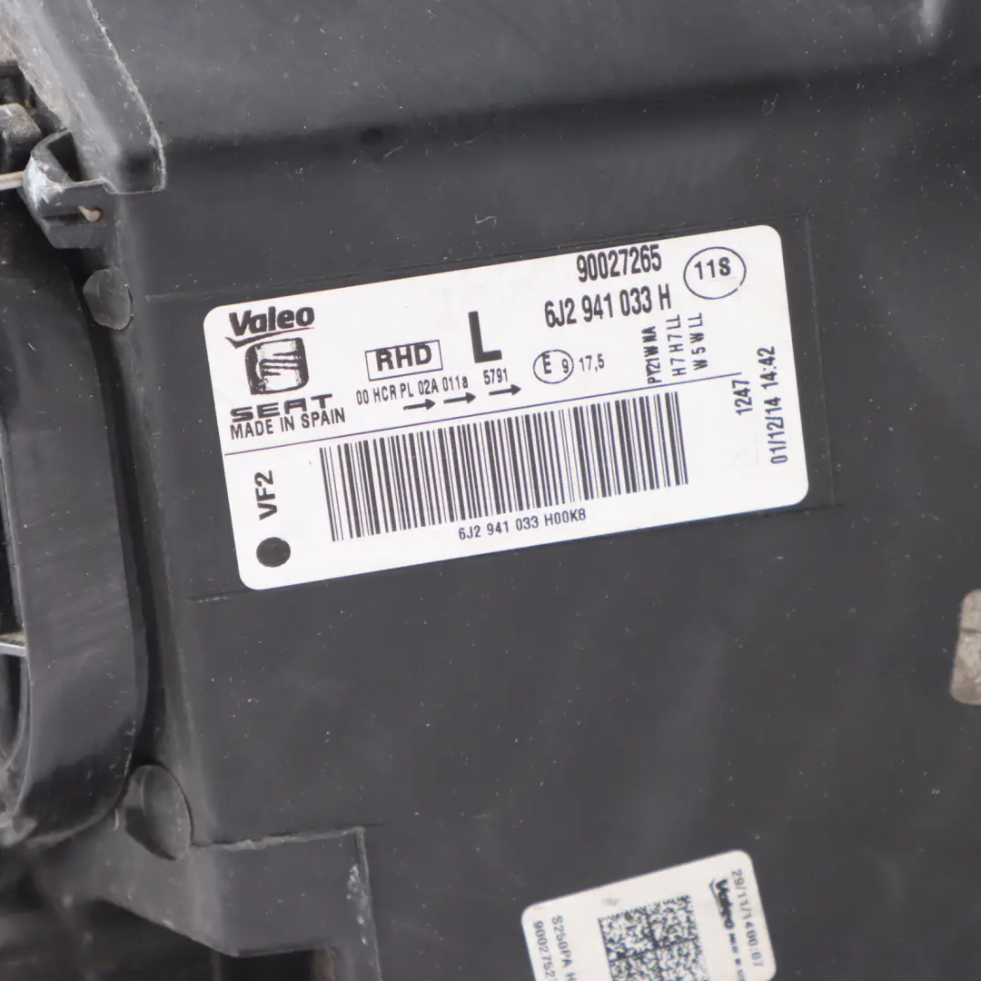 Seat Ibiza 6J Headlight Headlamp Light Lamp Front Left N/S 6J2941034H - SKU rhd-6J2941033H - Part number 6J2941033H