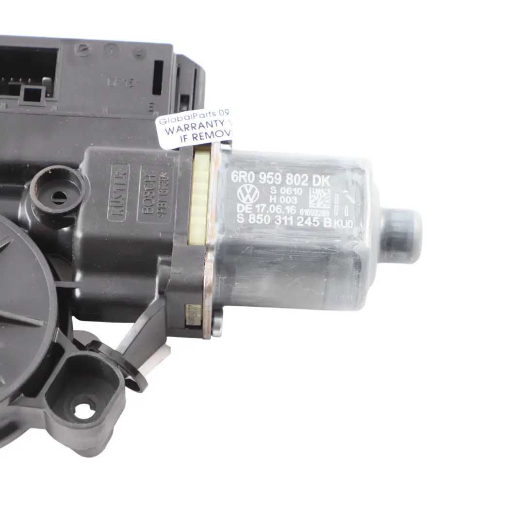 Front Window Lifter Right O/S Regulator Motor to Volkswagen Polo 6R 3D with Part number 6R0959802DK Volkswagen Polo 6R 3D Front Window Lifter Right O/S Regulator Motor - SKU rhd-6R0959802DK - Part number 6R0959802DK