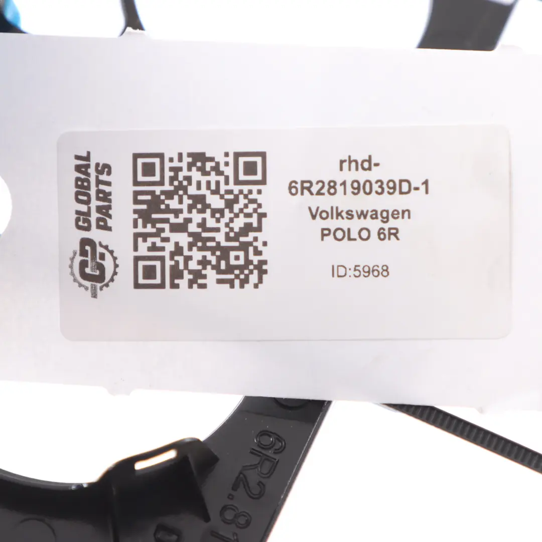  Heater Switch Trim VW Polo 6R Dashboard Switch Trim Panel Cover Black - SKU rhd-6R2819039D - Part number 6R2819039D