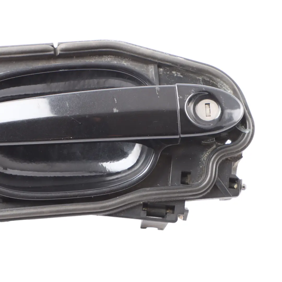 BMW 5 Series E60 E61 Complete Grab Door Handle Front Right O/S Black Sapphire - SKU rhd-7034469-BS - Part number 7034452