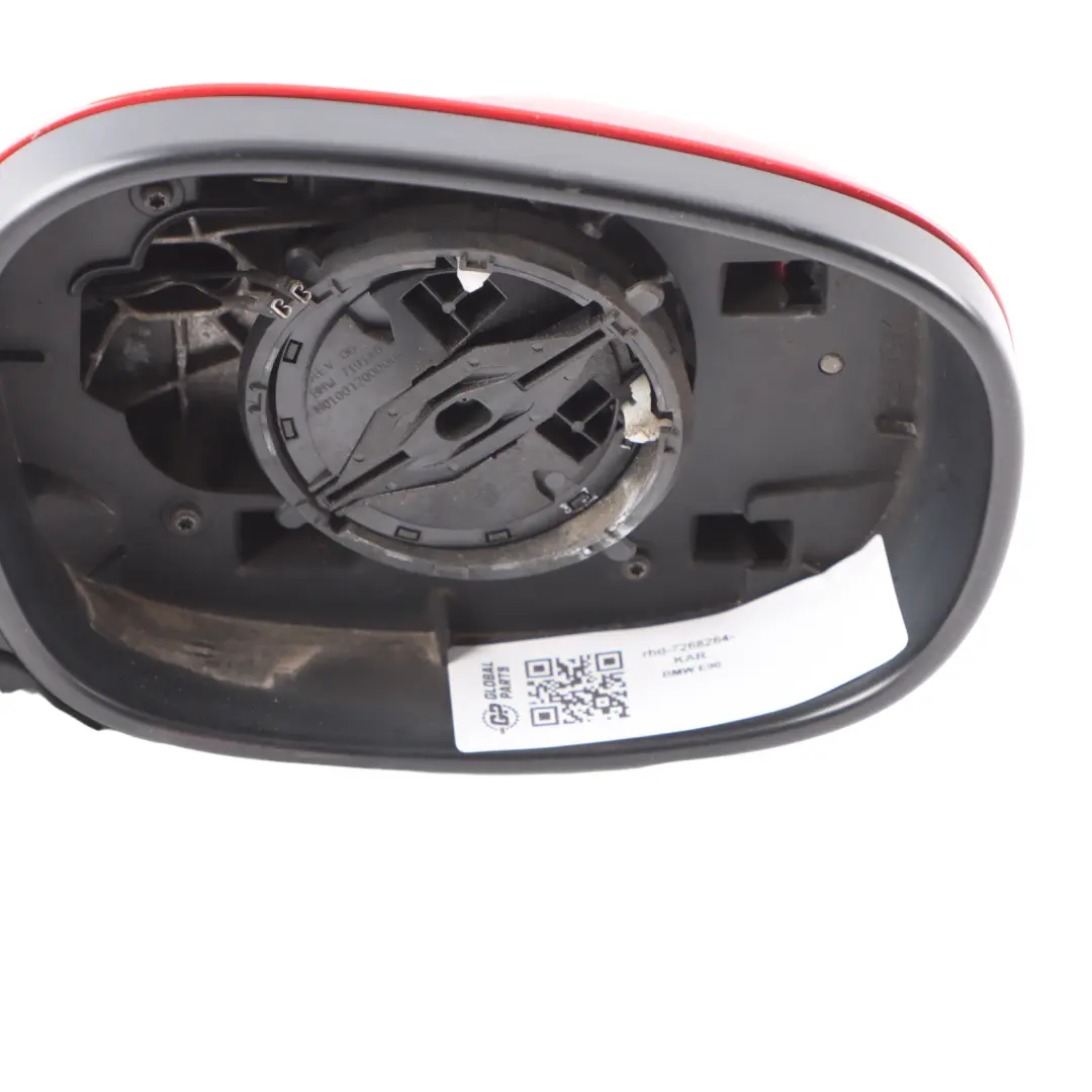 Heated Right Wing Mirror O/S Karmesinrot Crimson Red to BMW 3 Series E90 E91 LCI with Part number 7268264 BMW 3 Series E90 E91 LCI Heated Right Wing Mirror O/S Karmesinrot Crimson Red - SKU rhd-7268264-KAR - Part number 7268264