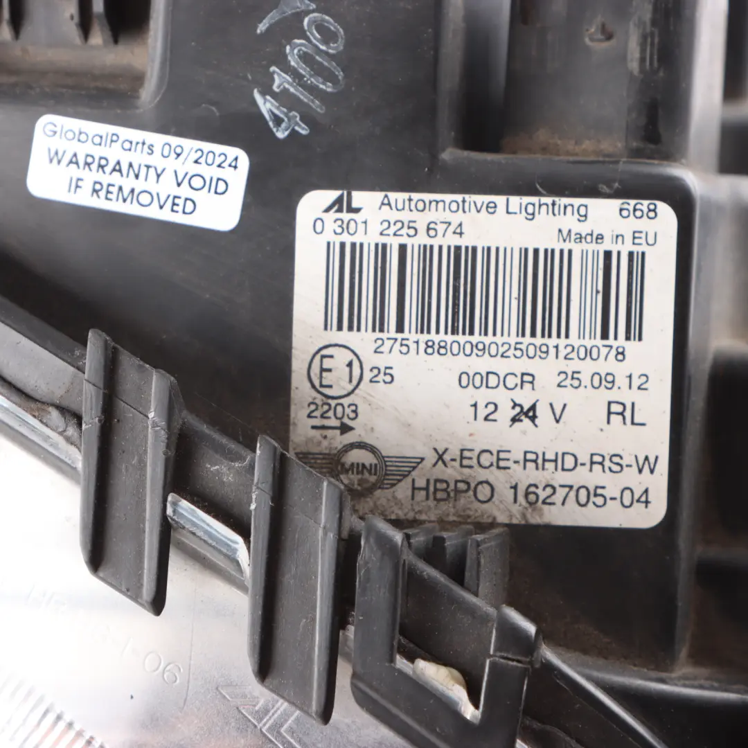Drivers Side Xenon Headlight Front Right O/S 2751880 to Mini Cooper R55 R56 R57 with Part number 7269990 Mini Cooper R55 R56 R57 Drivers Side Xenon Headlight Front Right O/S 2751880 - SKU rhd-7269990-1 - Part number 7269990