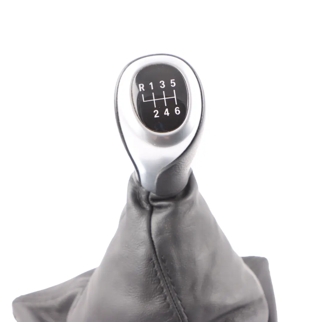 BMW 3 4 F30 F31 F32 Shift Gear Knob Lever Cover Black Leather 6-speed - SKU rhd-7596081 - Part number 7596081