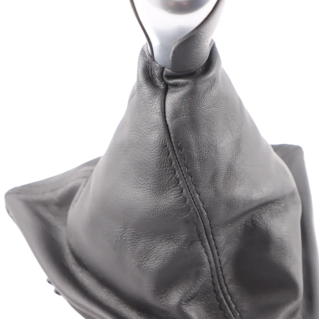 BMW 3 4 F30 F31 F32 Shift Gear Knob Lever Cover Black Leather 6-speed - SKU rhd-7596081 - Part number 7596081