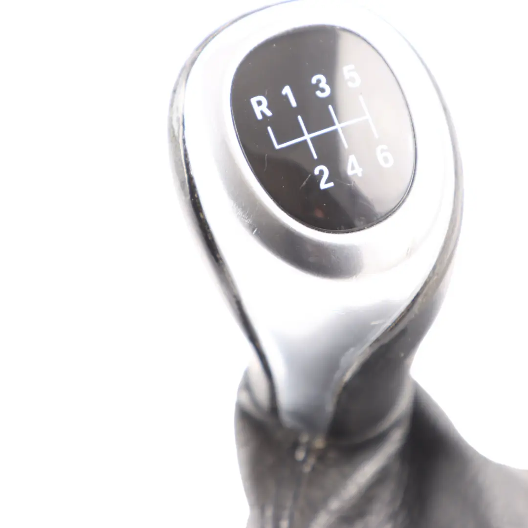 BMW 5 F10 F11 Gear Shift Lever Knob Leather Gaiter Cover Perlglanz Chrome - SKU rhd-7599517 - Part number 7599517