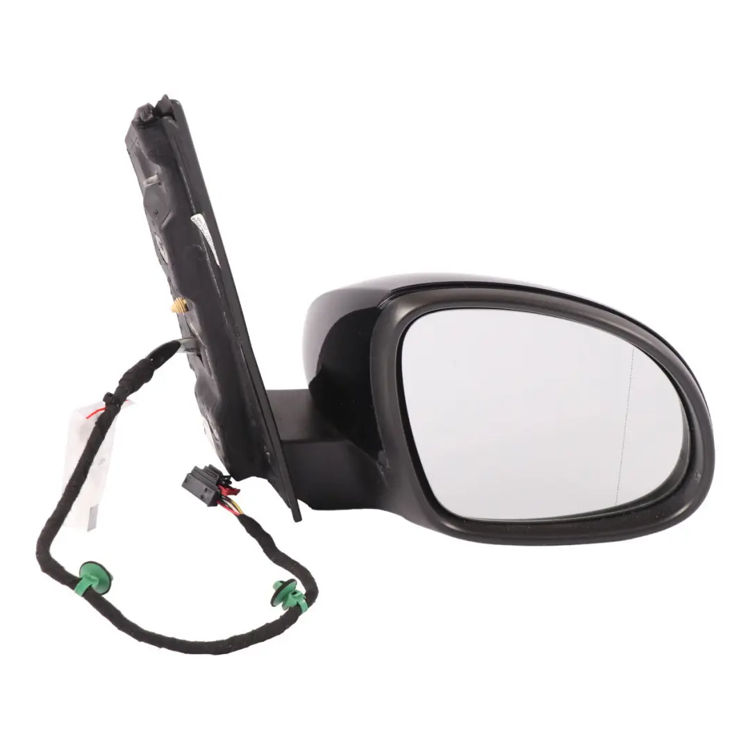VW Volkswagen Sharan Mk2 7N Door Wing Mirror Right O/S Deep Black - C9X - SKU rhd-7N2857508C-DBL - Part number 7N2857508C-DBL