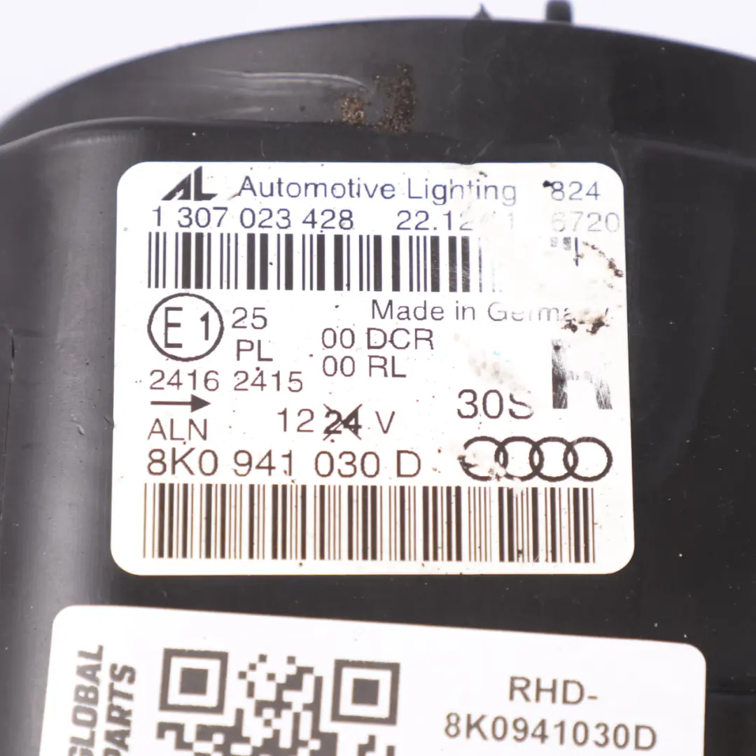 Headlight Headlamp Lamp Light Front Right O/S to Audi A4 B8 with Part number 8K0941030D Audi A4 B8 Headlight Headlamp Lamp Light Front Right O/S - SKU RHD-8K0941030D - Part number 8K0941030D