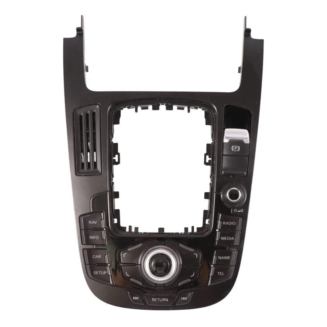 Sat Nav MMI Centre Console Cover Panel Switch Button Block to Audi A4 B8 with Part number 8T0919609F Audi A4 B8 Sat Nav MMI Centre Console Cover Panel Switch Button Block - SKU rhd-8T0919609F - Part number 8T0919609F