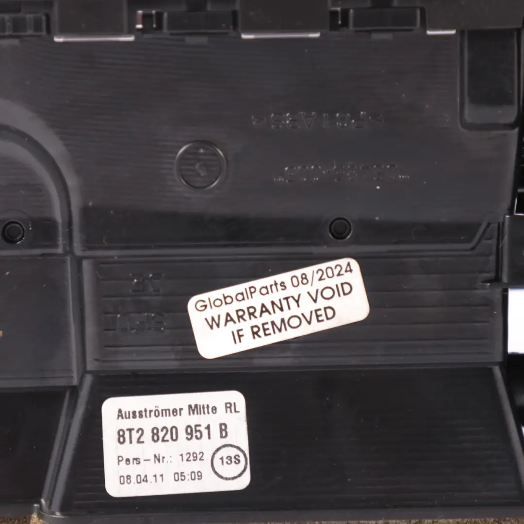 Middle Dashboard Centre Air Vent Grille Nozzle Outlet 8T2820951C to Audi A4 B8 with Part number 8T2820951B Audi A4 B8 Middle Dashboard Centre Air Vent Grille Nozzle Outlet 8T2820951C - SKU rhd-8T2820951C - Part number 8T2820951B