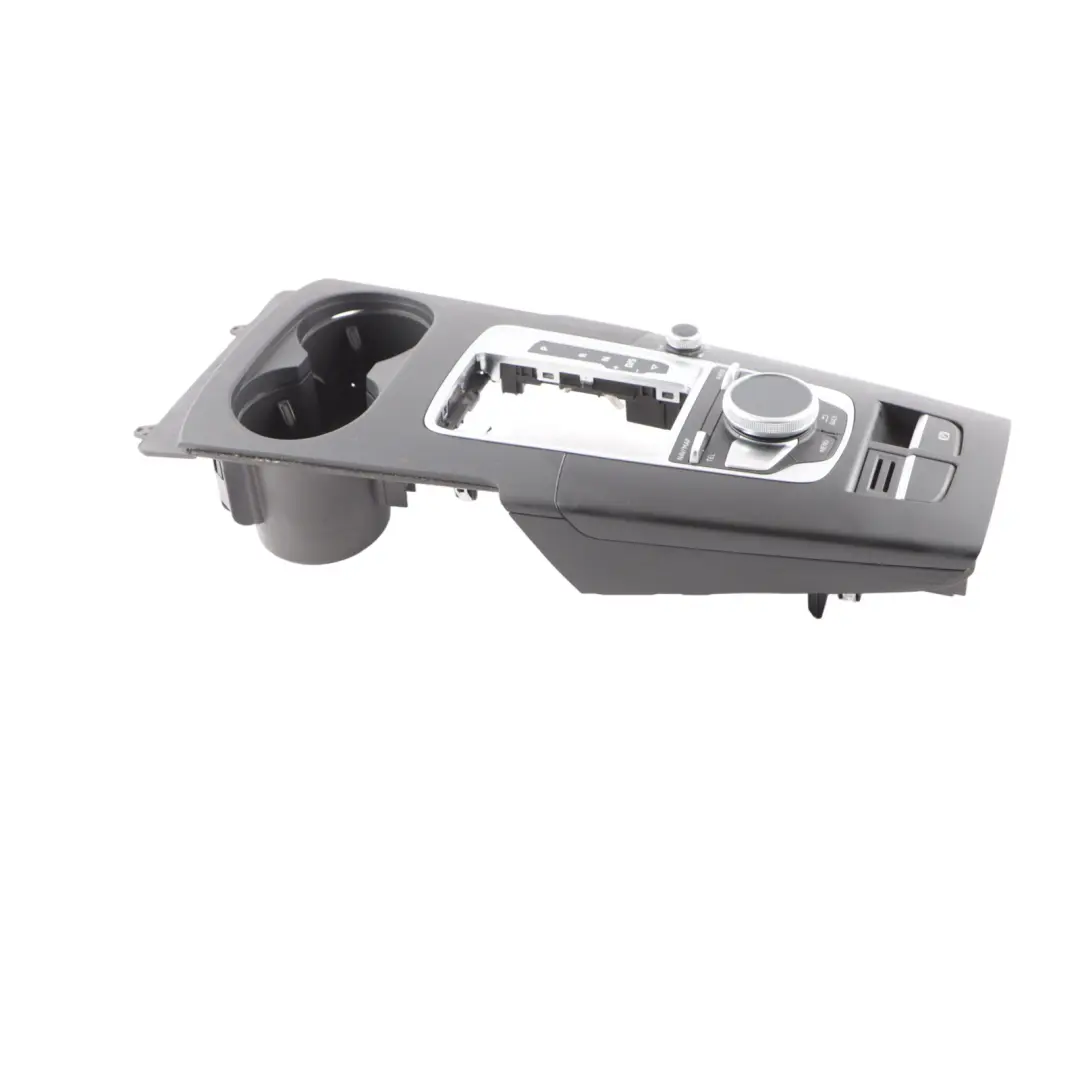 Media Sat Nav Controller Center Console Trim Cup Holder Automatic to Audi A3 S3 8V with Part number 8V0919614BJ Audi A3 S3 8V Media Sat Nav Controller Center Console Trim Cup Holder Automatic - SKU rhd-8V0919614BJ - Part number 8V0919614BJ
