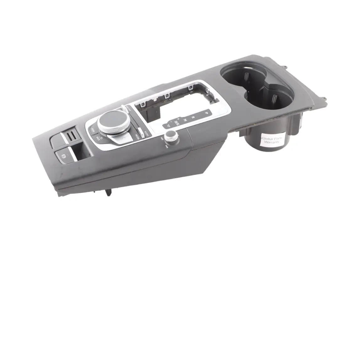 Media Sat Nav Controller Center Console Trim Cup Holder Automatic to Audi A3 S3 8V with Part number 8V0919614BJ Audi A3 S3 8V Media Sat Nav Controller Center Console Trim Cup Holder Automatic - SKU rhd-8V0919614BJ - Part number 8V0919614BJ