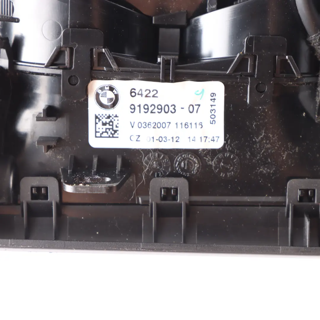 Air Vent BMW F10 F11 Fresh Air Grille Center Dash Dashboard Chrome Panel - SKU rhd-9192903 - Part number 9192903