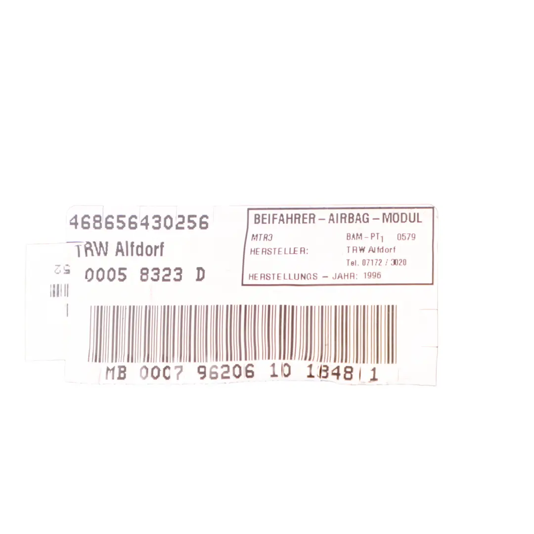 Mercedes C140 Front Dashboard Air Module Passenger Side - SKU RHD-A1408600405 - Part number A1408600405