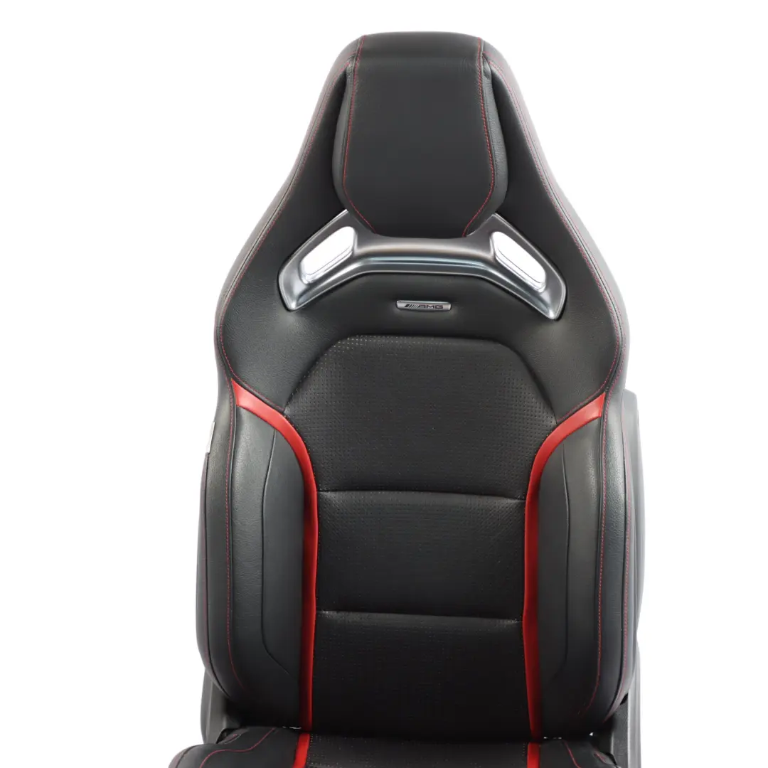  Front Seat Mercedes C117 W176 Left N/S AMG Leather Black Red Heated Memory - SKU rhd-A1769103802-5 - Part number A1769103802