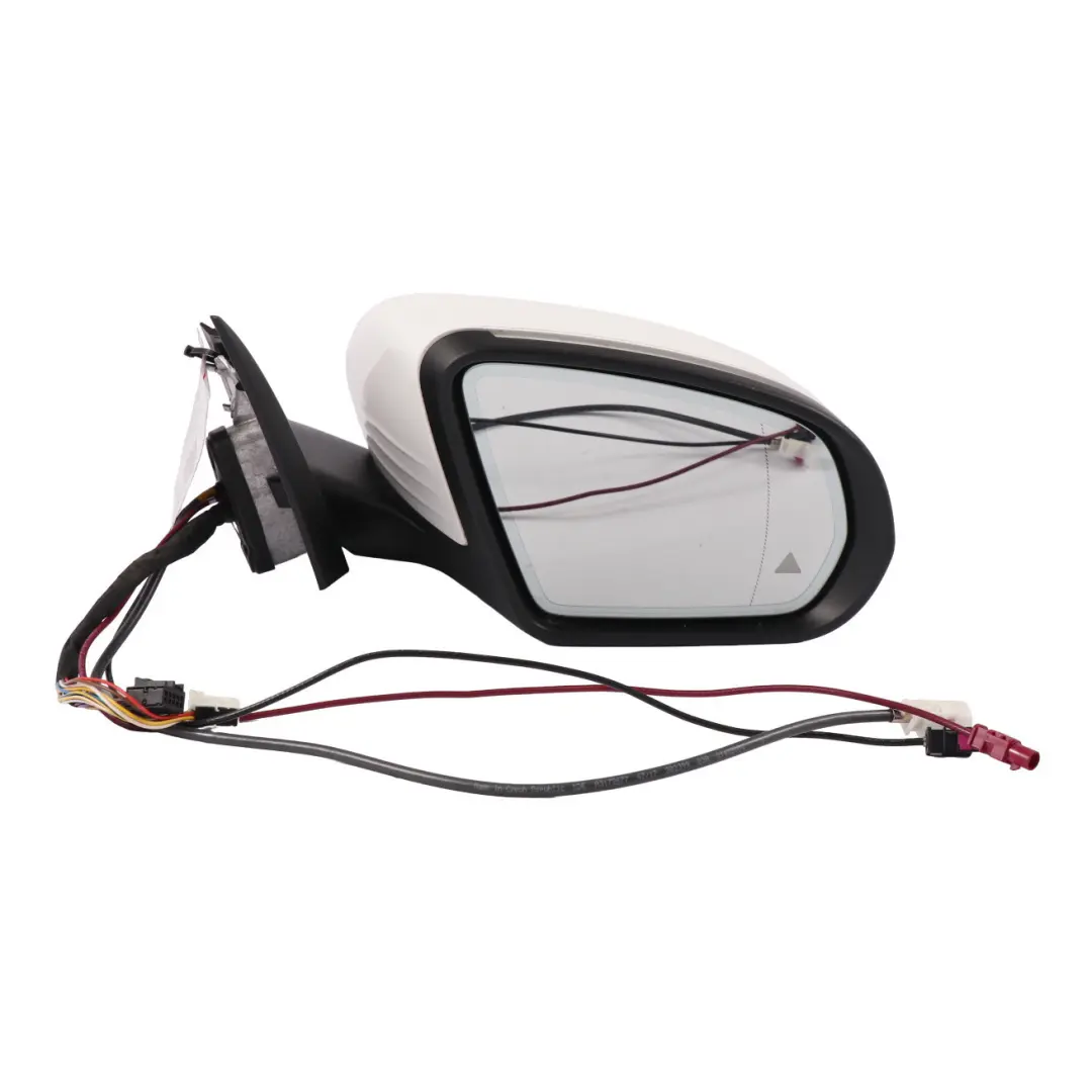 Mercedes W205 Wing Mirror Door Right O/S Camera Blind Spot Polar White - 149 - SKU rhd-A2058101405-POL - Part number A2058101405