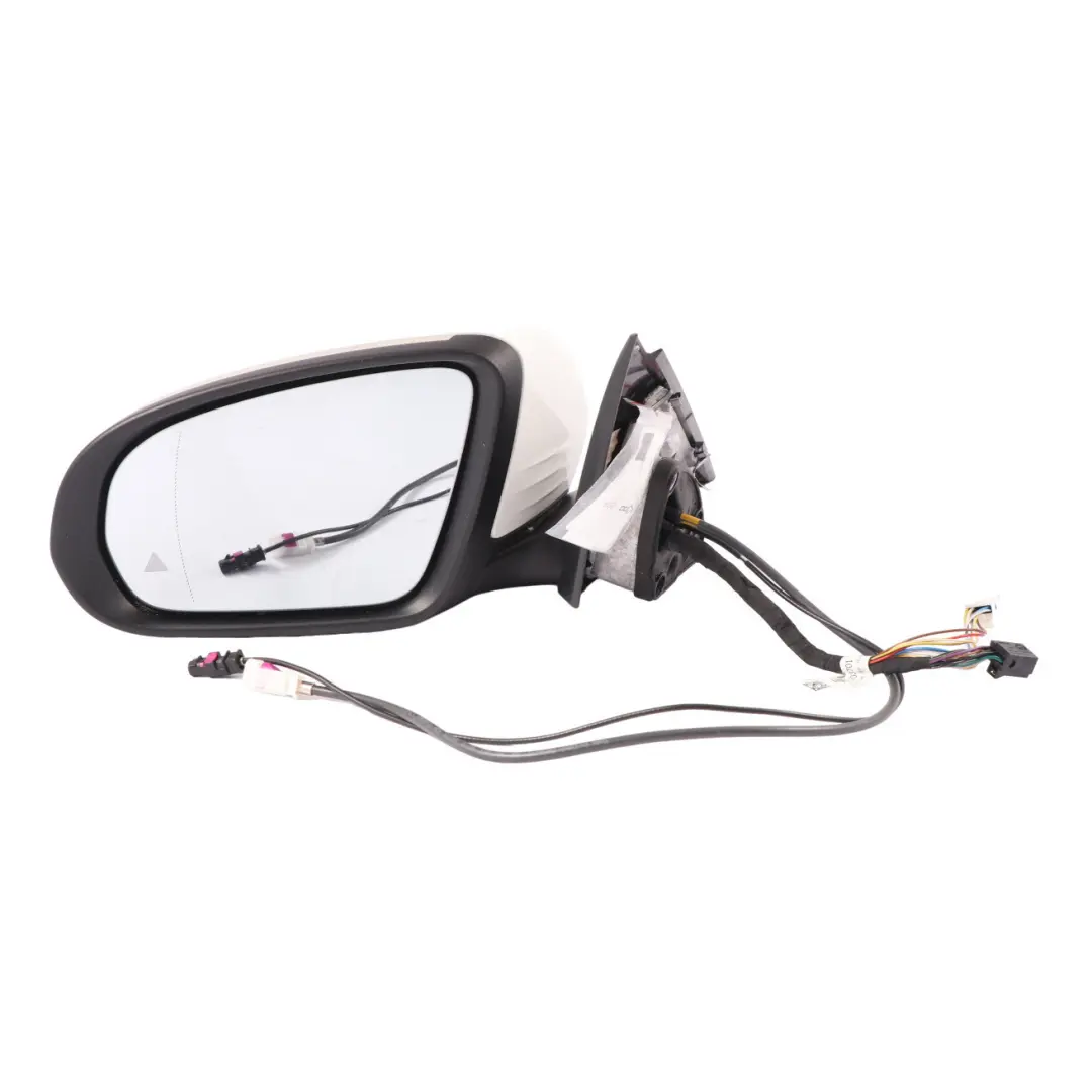 Mercedes W205 Wing Mirror Door Left N/S Camera Blind Spot Polar White - 149 - SKU rhd-A2058102105-POL - Part number A2058102105
