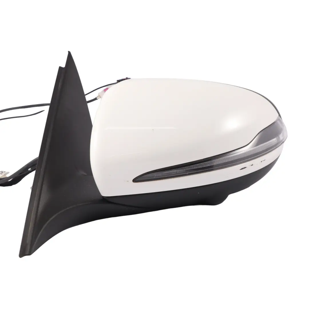 Mercedes W205 Wing Mirror Door Left N/S Camera Blind Spot Polar White - 149 - SKU rhd-A2058102105-POL - Part number A2058102105