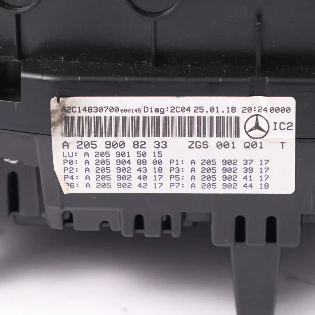 Instrument Cluster Speedometer Automatic to Mercedes W205 C253 Petrol with Part number A2059008233 Mercedes W205 C253 Petrol Instrument Cluster Speedometer Automatic - SKU RHD-A2059008233 - Part number A2059008233