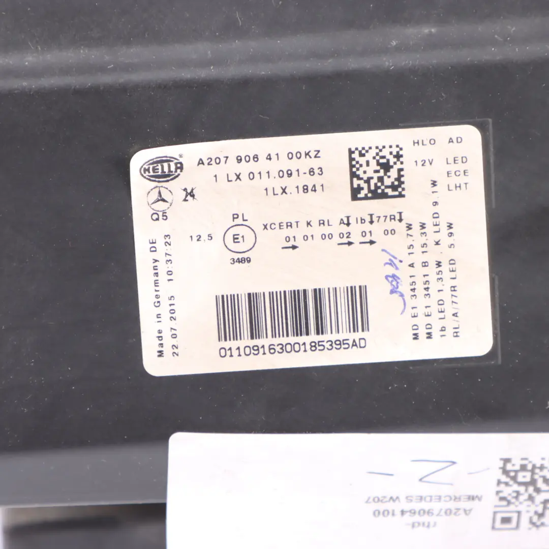 Front Headlight Left N/S Lamp Intelligent LED to Mercedes C207 with Part number A2079064100 Mercedes C207 Front Headlight Left N/S Lamp Intelligent LED - SKU rhd-A2079064100 - Part number A2079064100