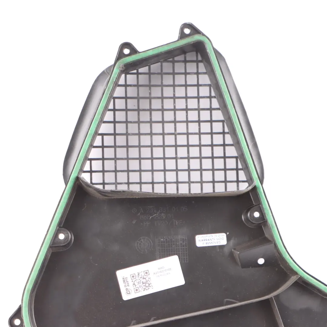 Mercedes SL63 R231 OM157 Cover Air Intake Box Top Sealing Plate - SKU RHD-A2318310105 - Part number A2318310105