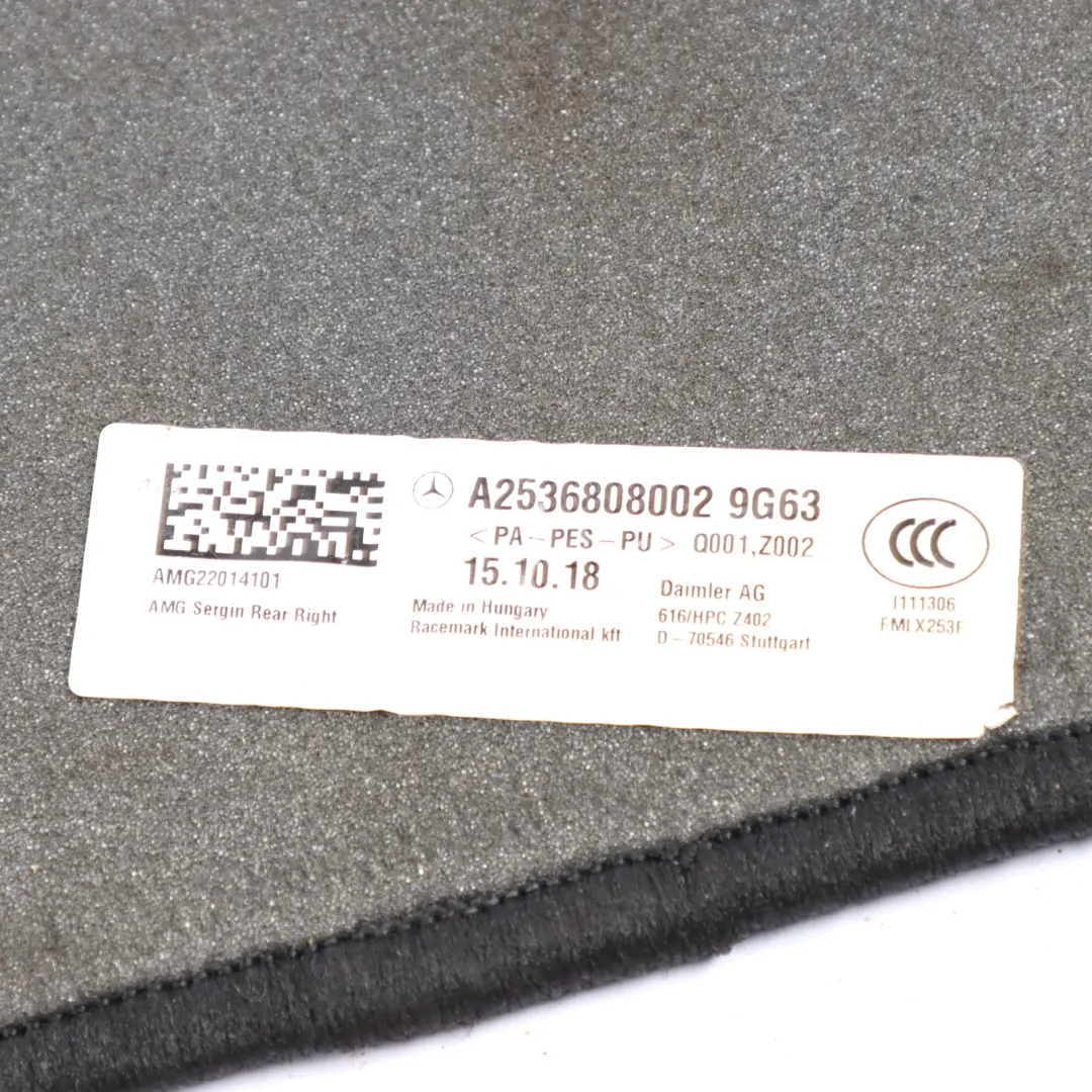 Floor Mats Set Interior Front Rear Left Right Cover Black to Mercedes GLC X253 AMG with Part number A2536808001 Mercedes GLC X253 AMG Floor Mats Set Interior Front Rear Left Right Cover Black - SKU rhd-A2536808001 - Part number A2536808001