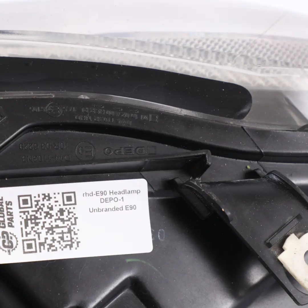  Headlight Headlamp BMW E90 E91 Front Right O/S Lamp Light DEPO - SKU rhd-E90 Headlamp DEPO-1 - Part number E90 Headlamp DEPO