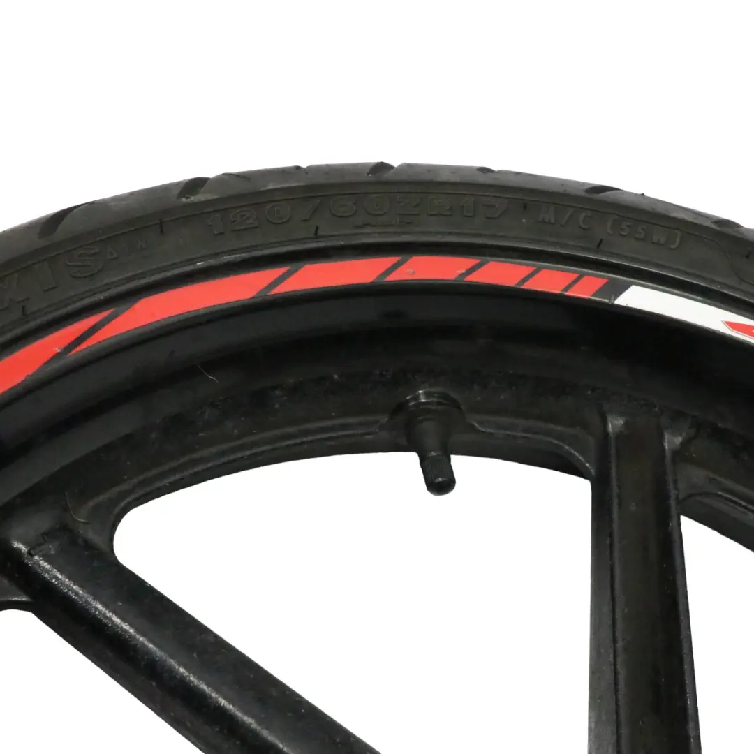 CBR F3 Roue avant R17 Pneu Maxxis 120/60 pour Honda à propos du numéro de pièce WHEEL-FRONT-CBR Honda CBR F3 Roue avant R17 Pneu Maxxis 120/60 - SKU WHEEL-FRONT-CBR - Numéro de pièce WHEEL-FRONT-CBR