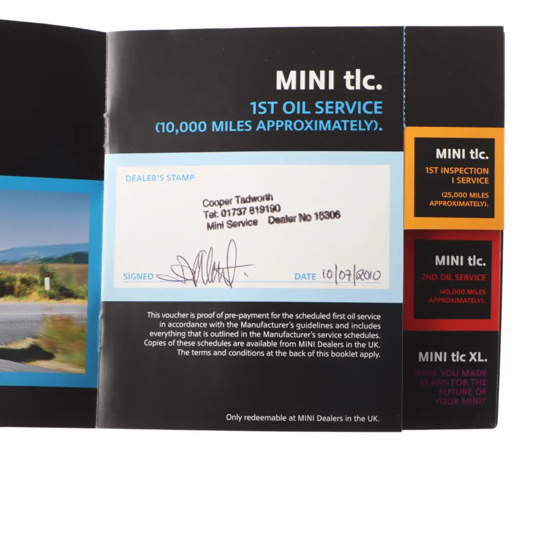 Mini Cooper R56 Service Booklet Owner's Handbook Pouch Case Wallet Set - SKU 0014998-1 - Part number 0014998