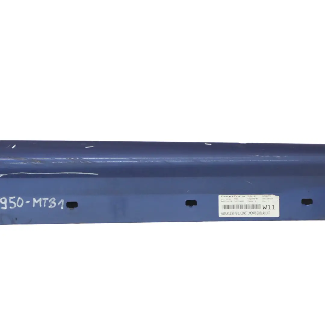BMW 3 E90 E91 Schwellerleiste Blende Schweller rechts Montegoblau Blau Metallic - SKU 0032950-MTB1 - Teilenummer 51770032950