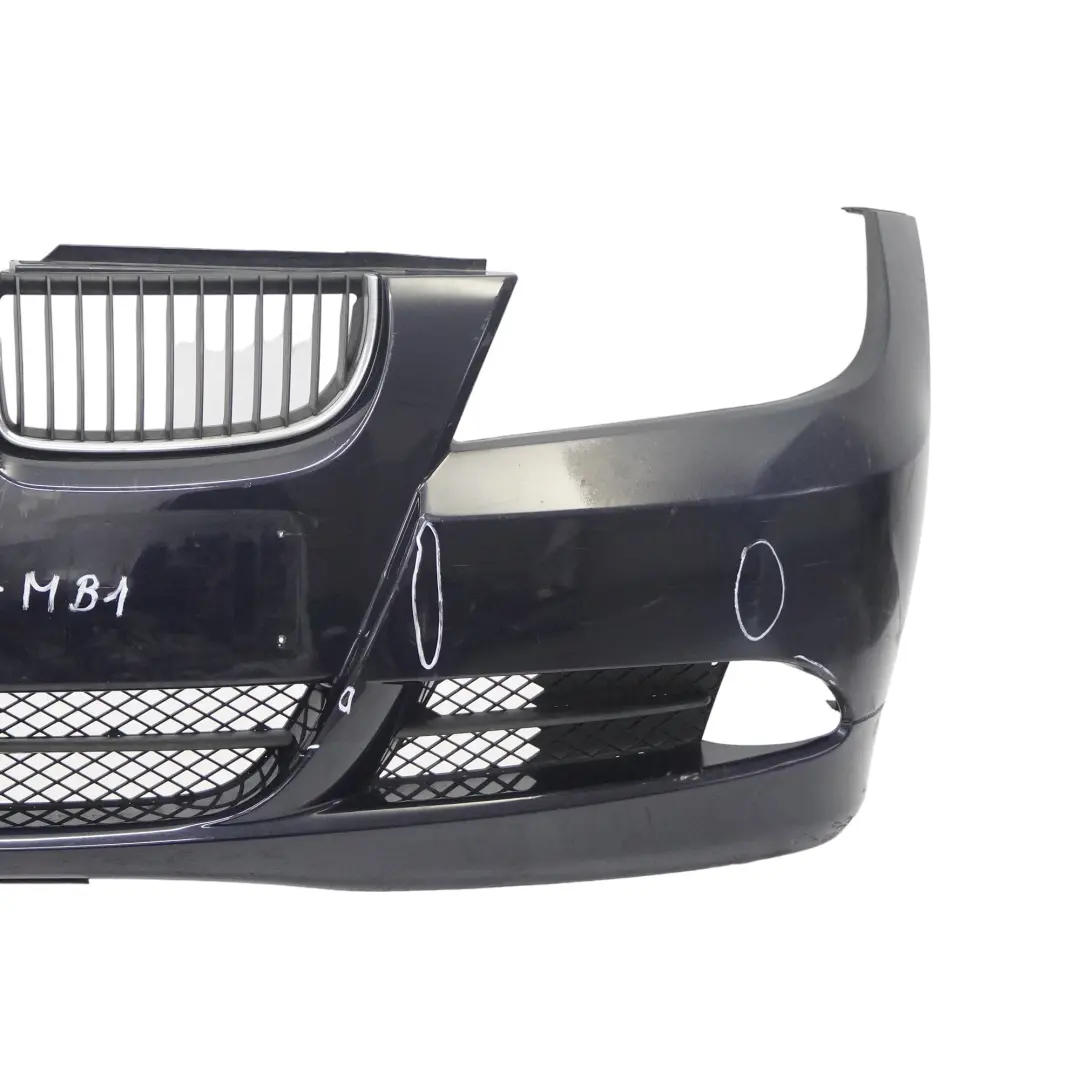 BMW E90 E91 Front Bumper Trim Panel Complete Monacoblau Monaco Blue - A35 - SKU 0033167-MB1 - Part number 0033167