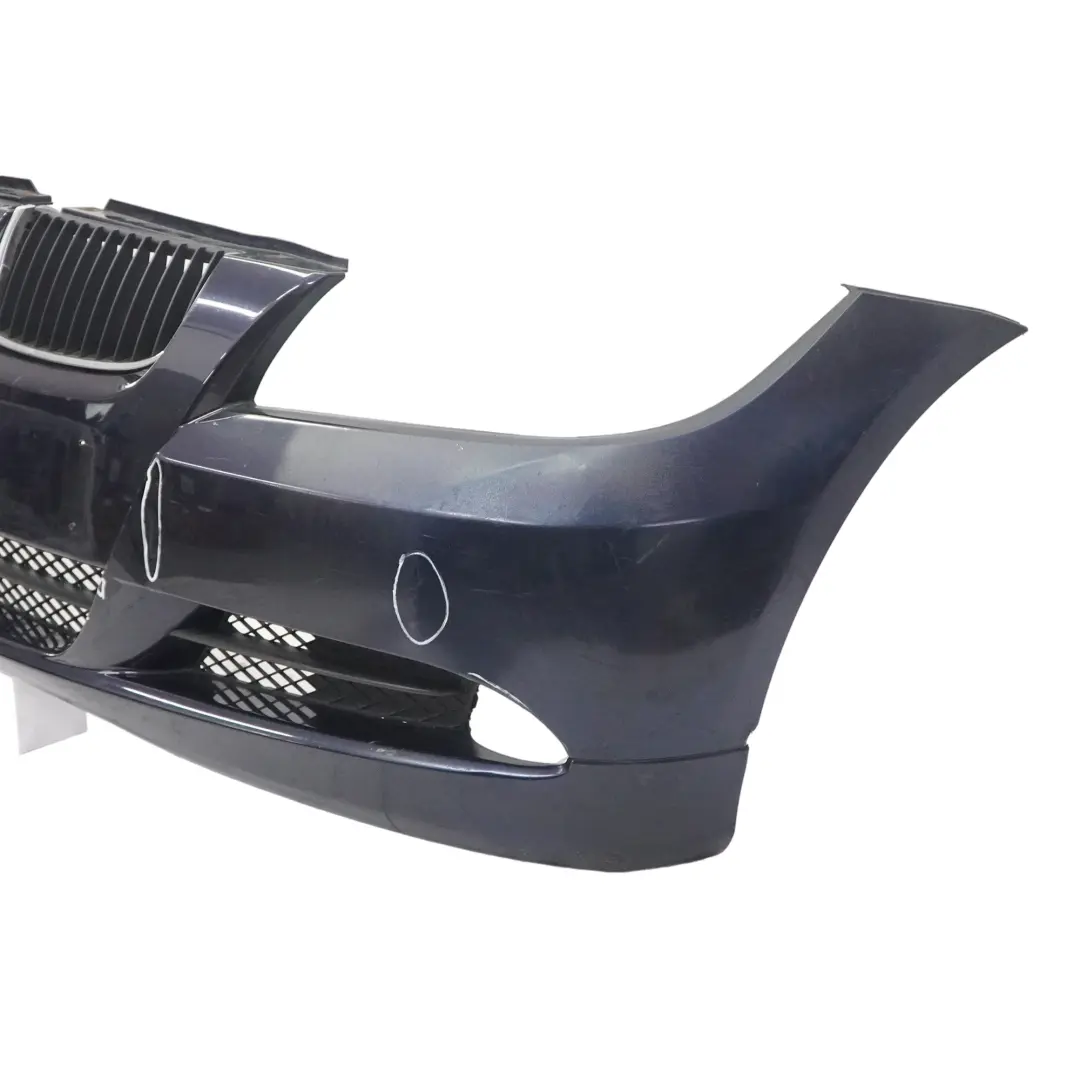 BMW E90 E91 Front Bumper Trim Panel Complete Monacoblau Monaco Blue - A35 - SKU 0033167-MB1 - Part number 0033167