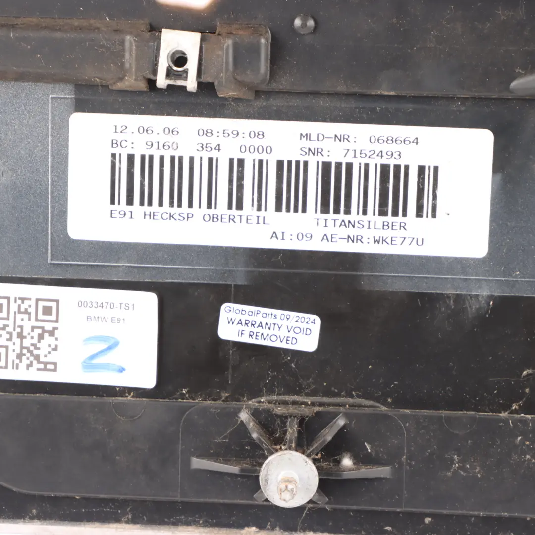 Tylny Spojler Klapy Bagażnika Titansilber Titan Silver Srebrny354 do BMW E91 o numerze 0033470 BMW E91 Tylny Spojler Klapy Bagażnika Titansilber Titan Silver Srebrny354 - SKU 0033470-TS1 - Numer Części 0033470