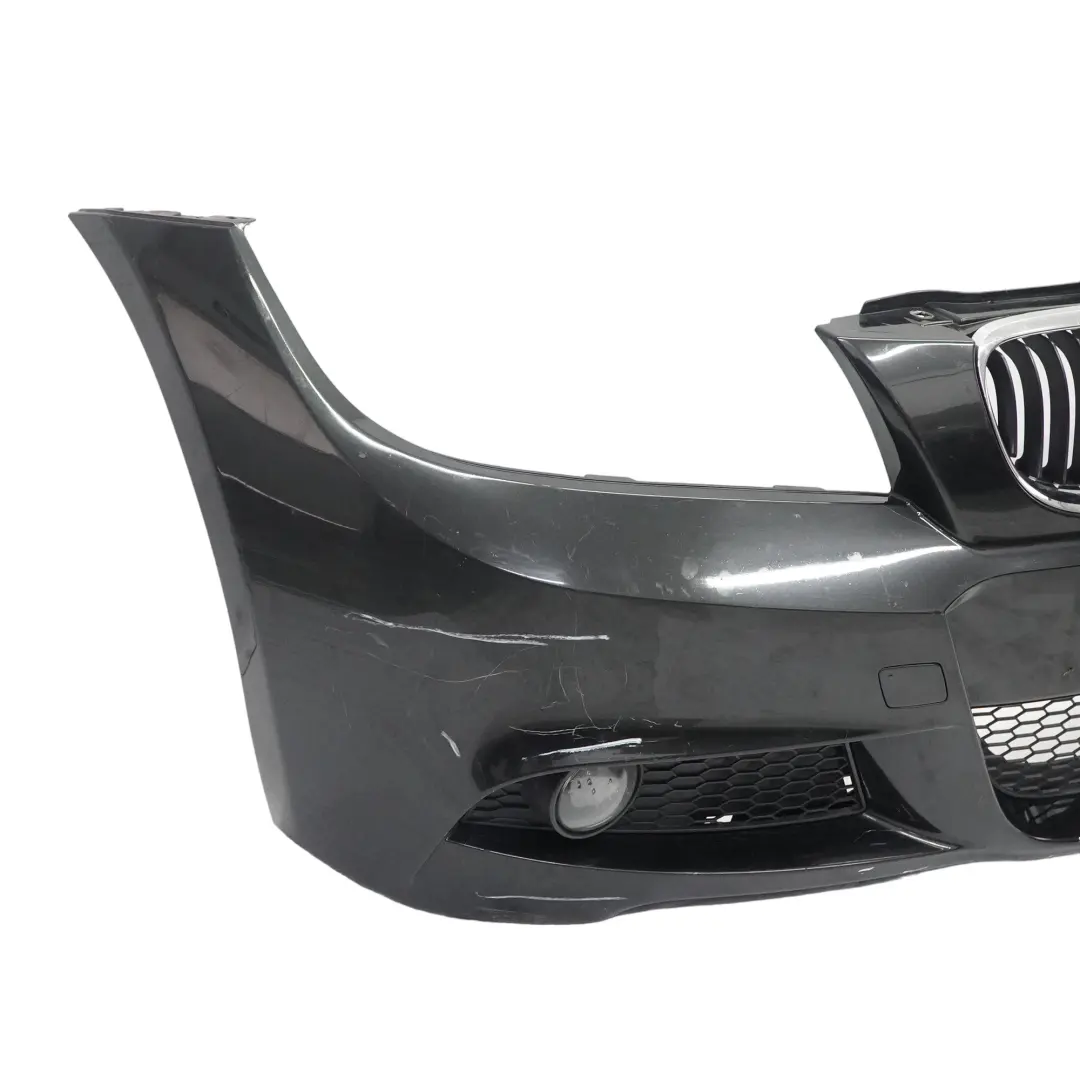 BMW E90 E91 LCI M Sport Complete Front Bumper Trim Panel Black Sapphire - 475 - SKU 0037061-BS1 - Part number 0037061