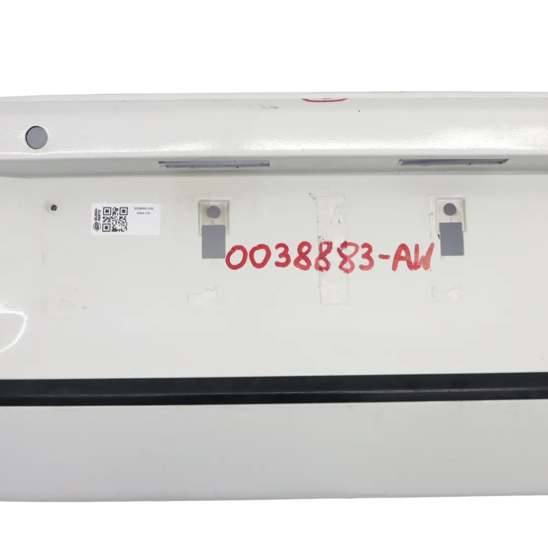 Bumper Rear Sport Line Trim Panel Alpinweiss 3 Alpine White - 300 to BMW F20 F21 with Part number 0038883 BMW F20 F21 Bumper Rear Sport Line Trim Panel Alpinweiss 3 Alpine White - 300 - SKU 0038883-AW - Part number 0038883