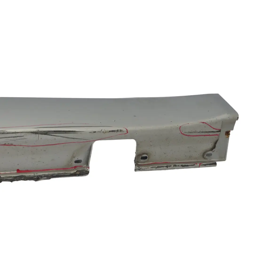 BMW E60 E61 Faldón lateral del umbral puerta derecha Titansilber Silver 354 - SKU 0150278-TS - Número de pieza 0150278