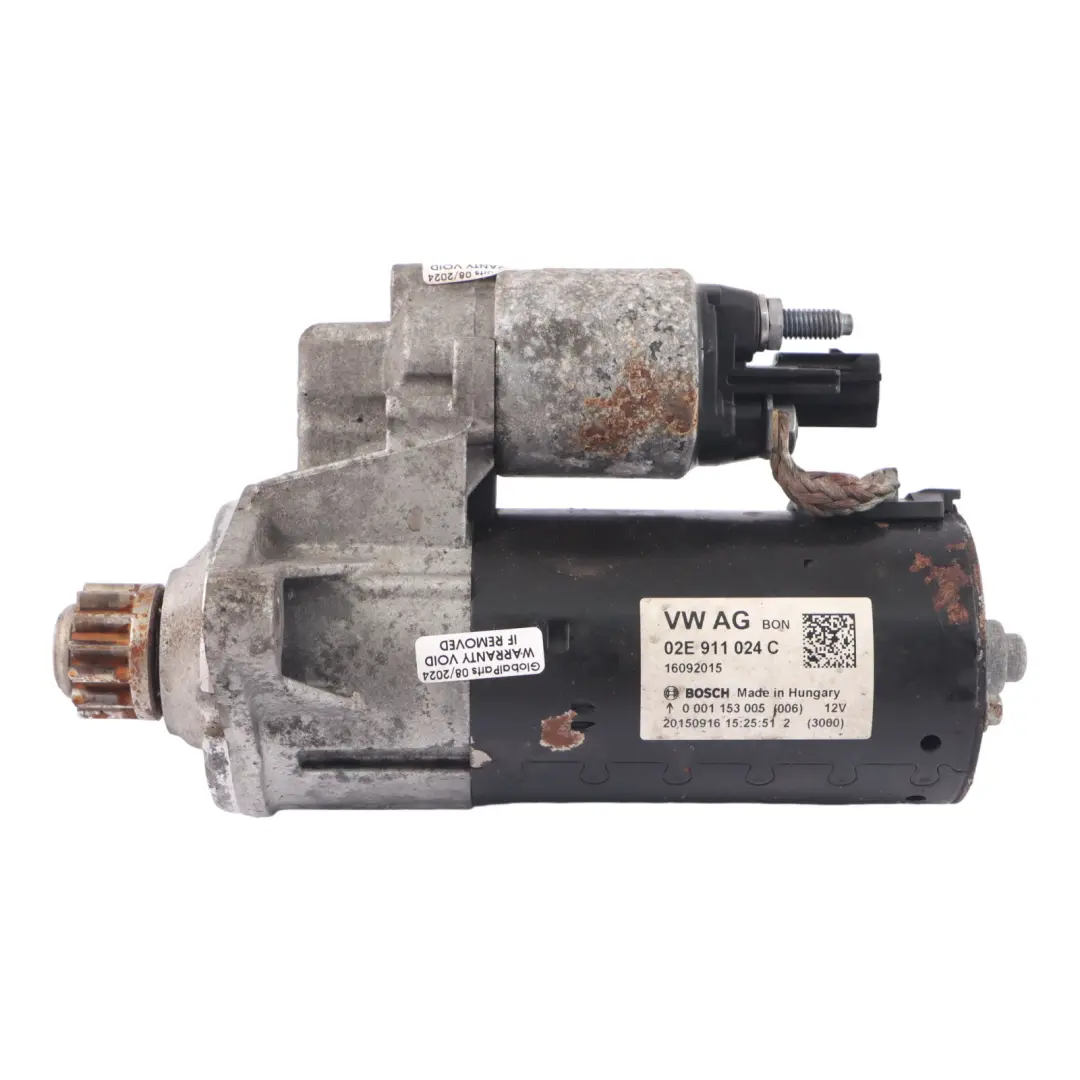  Motor de arranque Audi Q3 8U Volkswagen Passat B7 Motor de arranque - SKU 02E911024C - Número de pieza 02E911024C