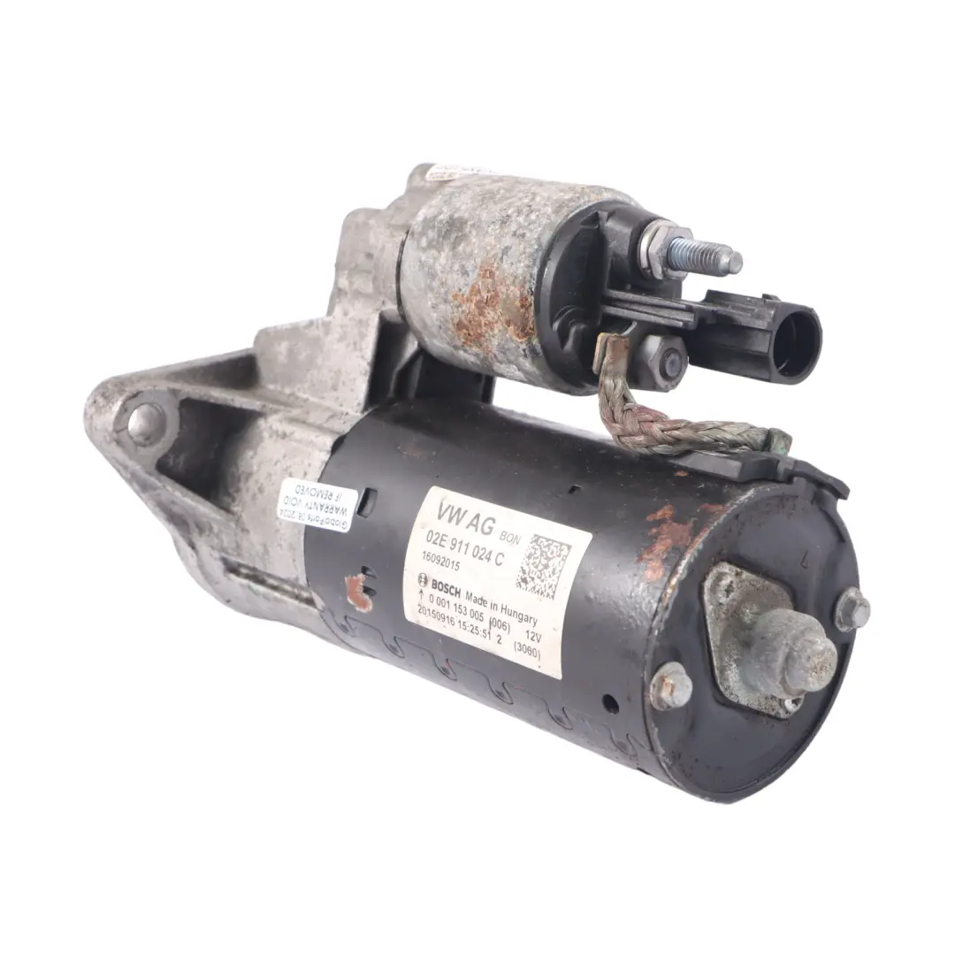  Motor de arranque Audi Q3 8U Volkswagen Passat B7 Motor de arranque - SKU 02E911024C - Número de pieza 02E911024C
