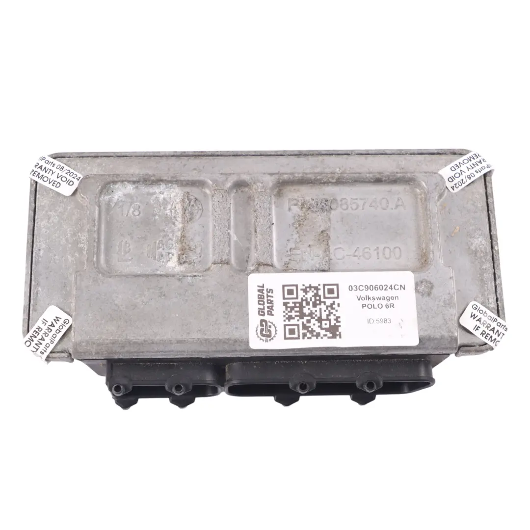 VW Polo 6R 1.4 CGGB 85HP Unidad de Control del Motor Kit ECU Manual - SKU 03C906024CN - Número de pieza 03C906024CN