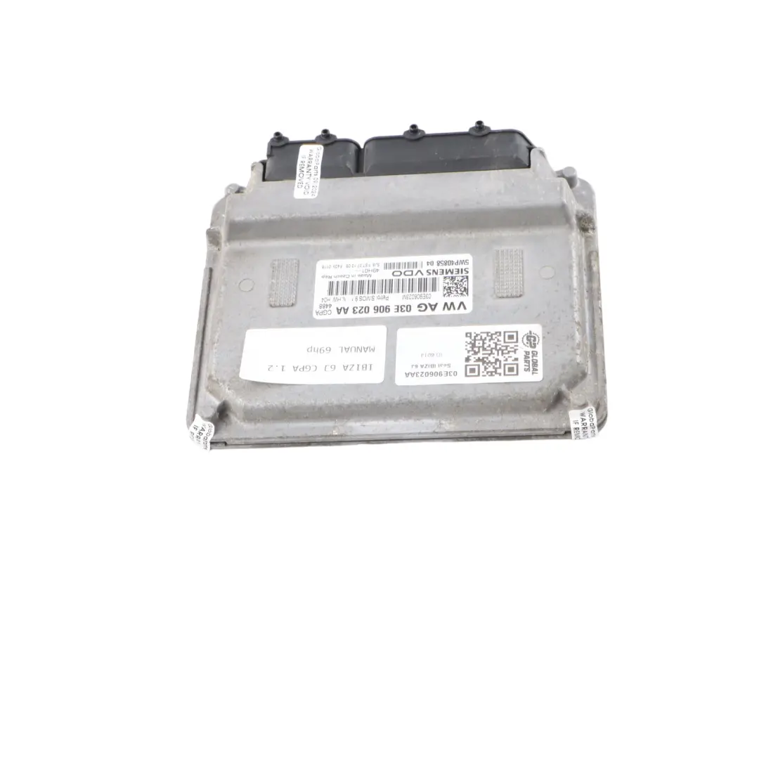 6J 1.2 CGPA 69HP Engine Control Unit Module ECU Manual to Seat Ibiza with Part number 03E906023AA Seat Ibiza 6J 1.2 CGPA 69HP Engine Control Unit Module ECU Manual - SKU 03E906023AA - Part number 03E906023AA