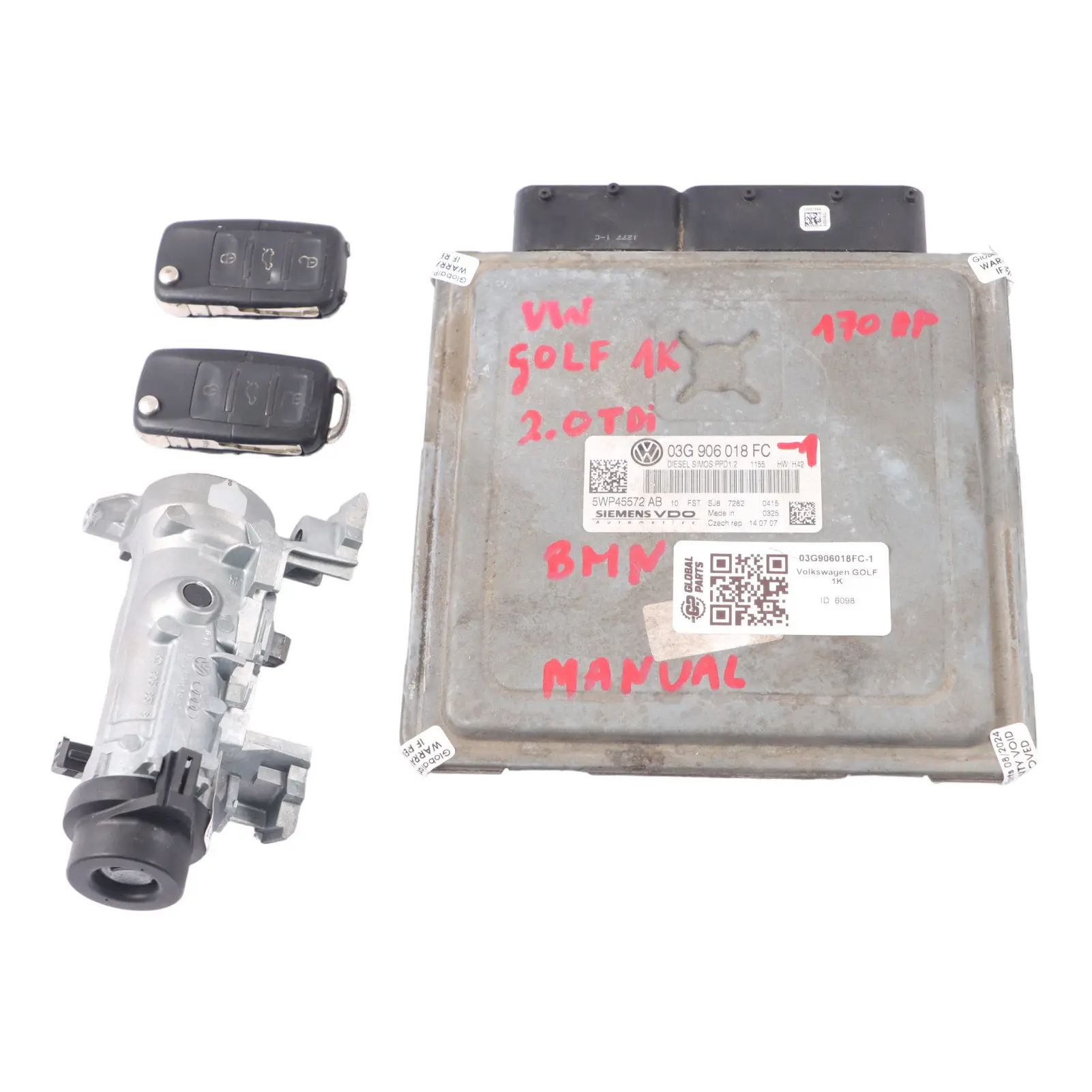 Volkswagen Golf 5 1K 2.0 TDI BMN 170HP Zestaw Sterownik ECU 03G906018FC